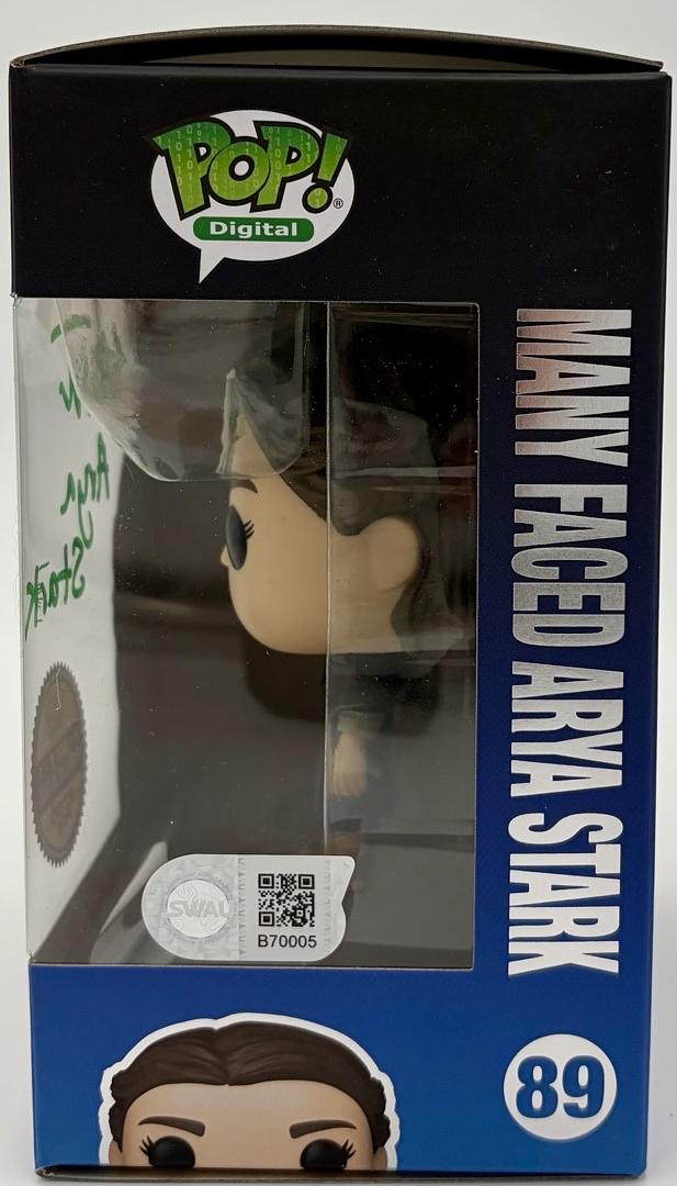 Maisie Williams Signed Funko Pop #89 Arya Stark w/character name (Game Of Thrones) *VERY RARE* - SWAU COA