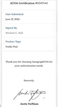 Michael C. Hall signed Funko #1965 (Dexter) - ACOA COA