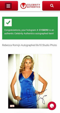 Rebecca Romjin sexy signed 8x10 - Celebrity Authentics COA