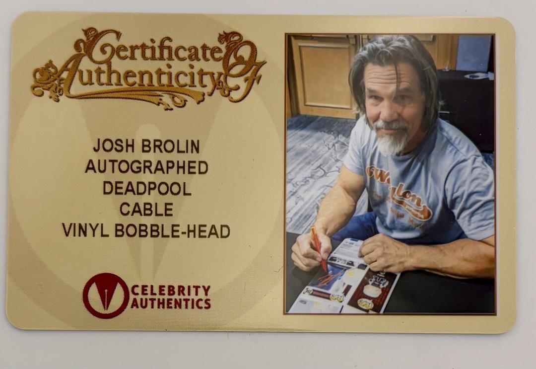 Josh Brolin Signed Funko Pop #314 Deadpool (Marvel) - Celebrity Authentics COA
