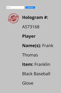 Frank Thomas (White Sox) signed baseball glove - Schwartz COA