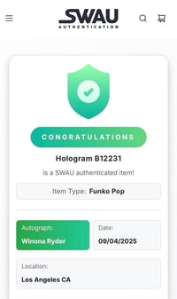 Winona Ryder signed Funko #642 (Beetlejuice) - SWAU COA