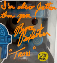 Bruce Boxleitner signed "Tron" Funko #489 w/quote & character name - OC Celebrity Marketing