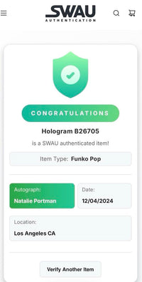 Natalie Portman Signed BAM Exclusive Funko Pop #1076 Thor Love & Thunder - SWAU COA