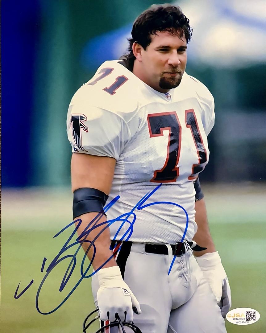 Bill Goldberg RARE Signed Atlanta Falcons 8x10 (Wrestling) - JSA COA