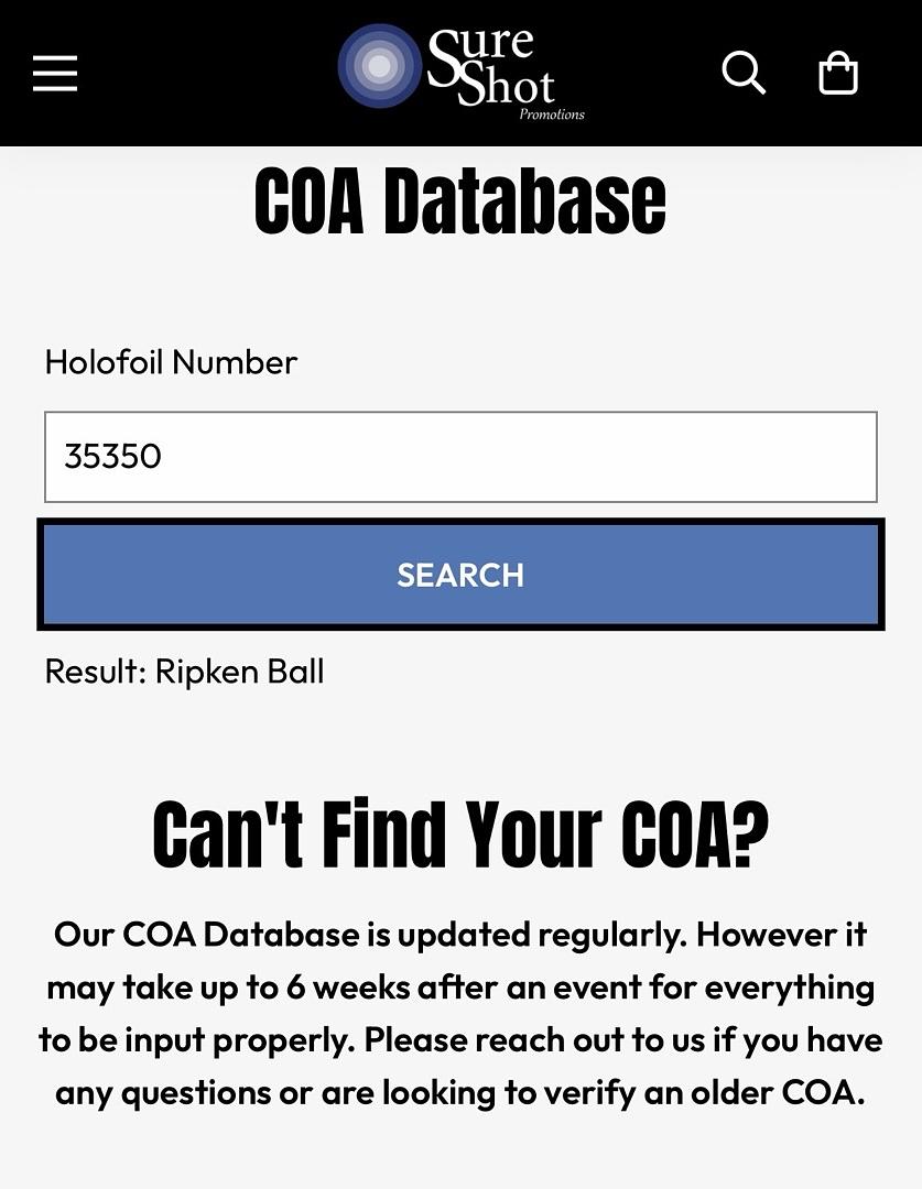 Cal Ripken, Jr. Autographed Rawlings Official Baseball - Sure Shot Promotions COA