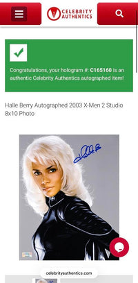 Halle Berry Signed 8x10 Photo (X-Men) - Celebrity Authentics