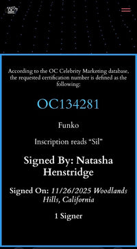 Natasha Henstridge signed "Sil" Funko #1906 (Species) - OC Celebrity Marketing COA