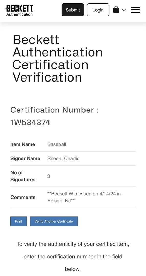 Major League Stars Charlie Sheen, Tom Berenger, & Corbin Bernsen Autographed Rawlings Official Baseball -  Beckett COA (Copy)