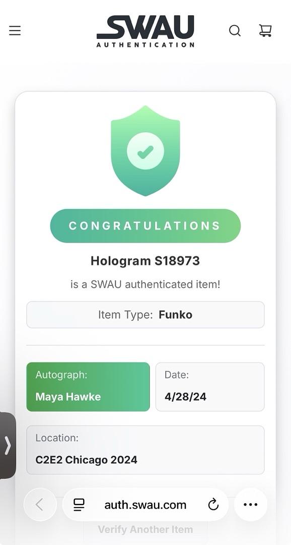 Maya Hawke signed "Robin" Funko #1461 (Stranger Things) w/character name - SWAU COA