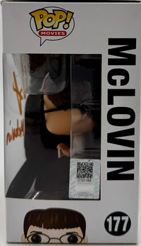 Christopher Mintz-Plasse signed Funko #177 "Superbad" w/McLovin inscription - Official Pix COA
