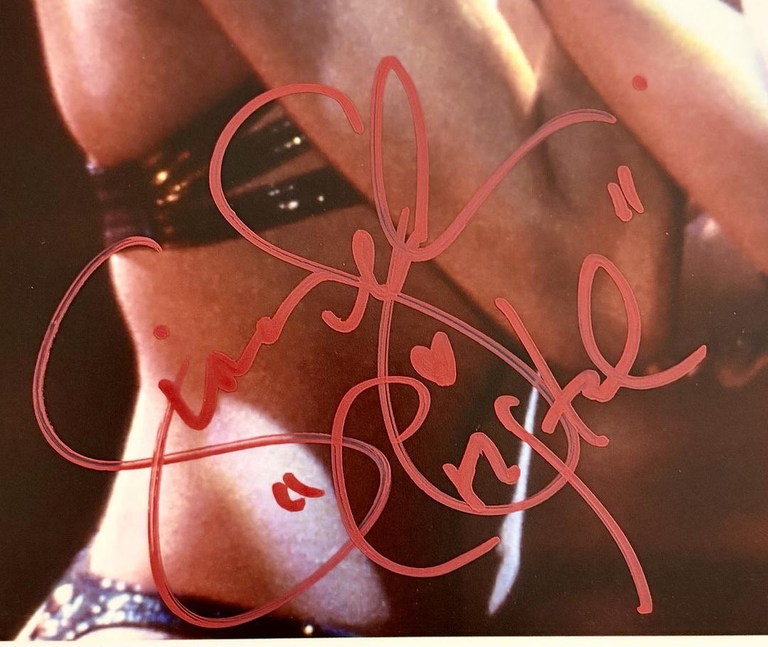 Gina Gershon sexy signed 11x14 (Showgirls) - SWAU COA