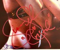 Gina Gershon sexy signed 11x14 (Showgirls) - SWAU COA