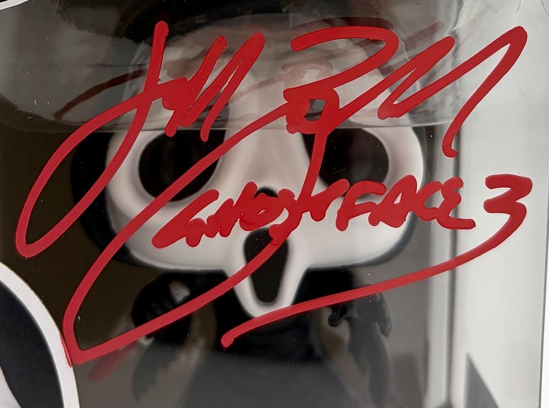 Jeff Brockton signed "Ghost Face" Funko #1607 (Scream) - Zobie COA