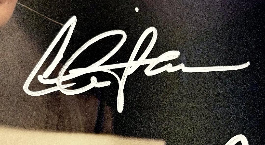 Michael Douglas & Charlie Sheen Signed Wall Street 11x14 (Silver Ink) - Beckett COA