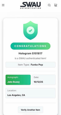 Jake Busey signed "Eleven" Funko #1457 (Stranger Things) - SWAU COA