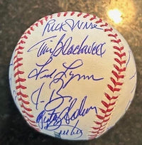 1975 Red Sox Team Baseball signed by 20 - Sure Shot Promotions COA