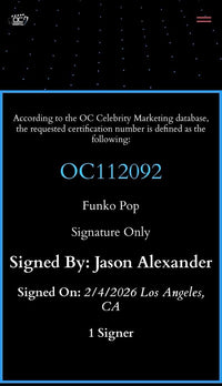 Jason Alexander signed "George (Holistic)" Funko #1094 (Seinfeld) - OC Celebrity Marketing
