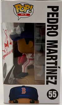 Pedro Martinez Signed Funko Pop #55 w/04 WS Champs inscription (Red Sox) - JSA COA