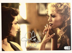 Gina Gershon sexy signed 11x14 (Showgirls) - SWAU COA