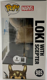 Tom Hiddleston Signed Funko Pop #985 "Loki" Marvel - Beckett COA