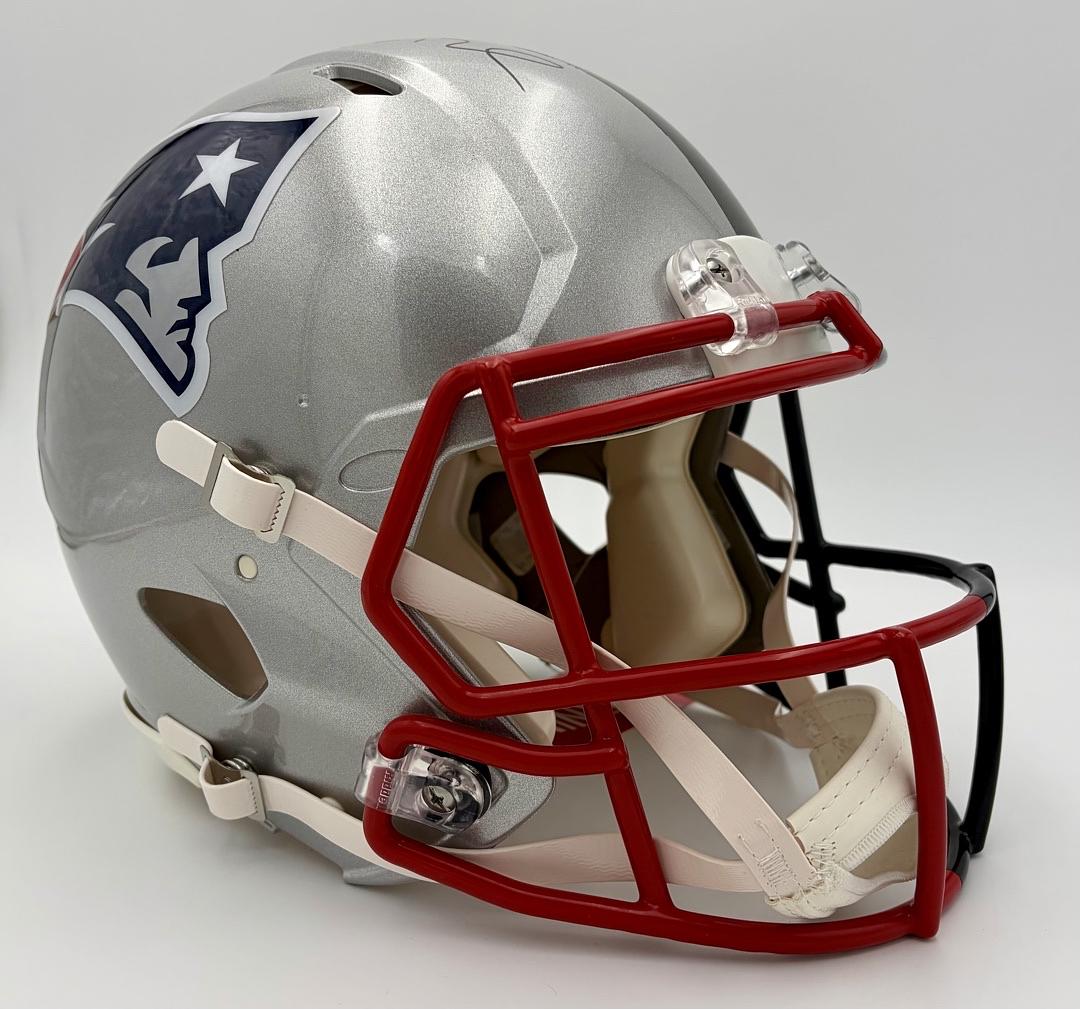 Tom Brady & Rob Gronkowski New England Patriots & Tampa Bay Buccaneers Autographed Half & Half Riddell Speed Authentic Helmet - Fanatics COA