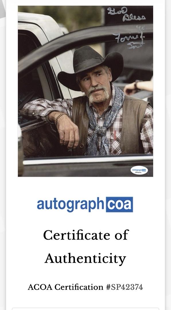 Forrie J Smith Signed 8x10 Photo (Yellowstone) - ACOA COA
