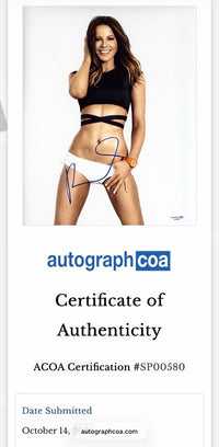 Kate Beckinsale sexy signed 11x14 - ACOA COA