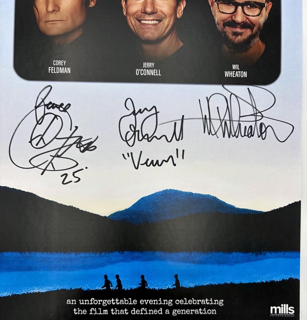 Corey Feldman Wil Wheaton Jerry O'Connell signed 11x17 (Stand by Me) - JSA COA