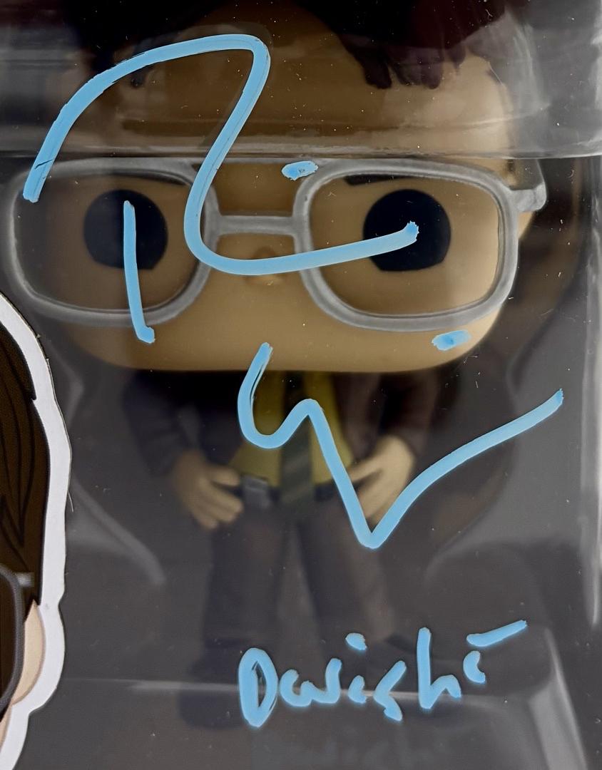 Rainn Wilson signed "Dwight Schrute" Funko #871 (The Office) w/character name - JSA COA