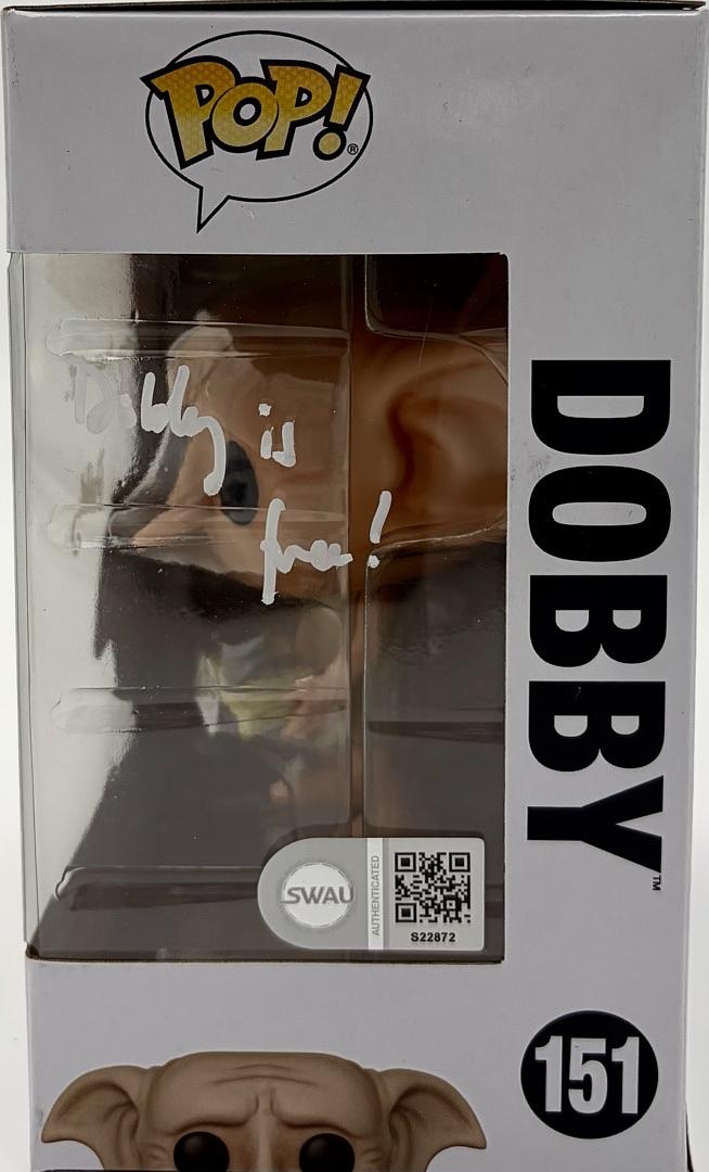 Toby Jones Signed "Dobby" Funko #151 (Harry Potter) w/quote  - SWAU COA