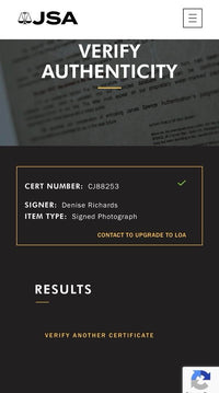 Denise Richards sexy 8x10 Photo (Playboy)  - JSA COA