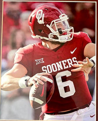 Baker Mayfield 34x42 signed framed Oklahoma Jersey - Beckett COA