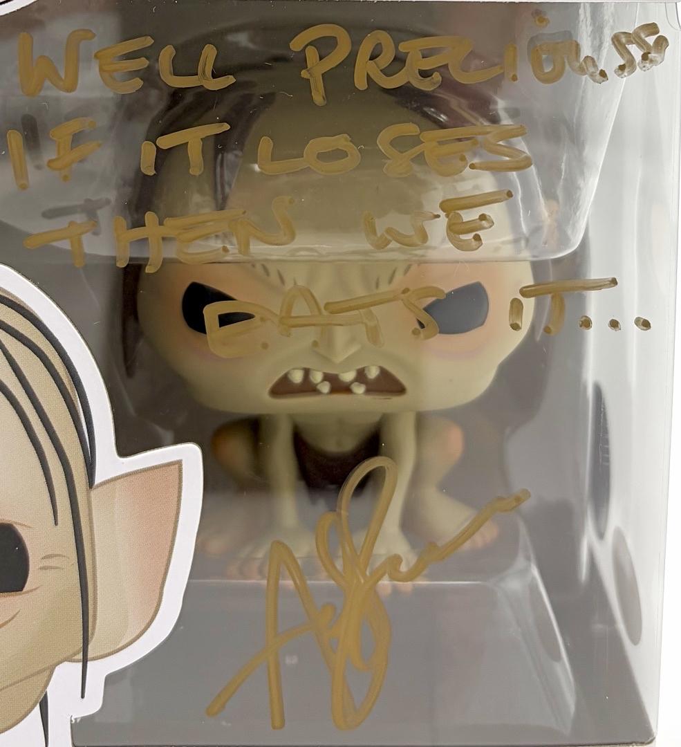 Andy Serkis Signed Funko Pop #532 "Gollum" w/quote (LOTR) - JSA COA