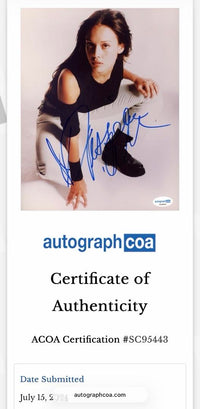 Jessica Alba "Dark Angel" signed 8x10 - ACOA COA