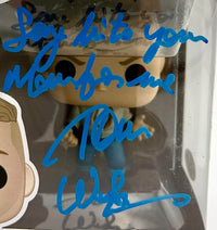 Tom Wilson signed Funko #963 (Back to the Future) w/quote - ACOA COA