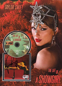 Taylor Swift matted, signed "Life of a Showgirl" CD Insert Photo 4 - Beckett COA
