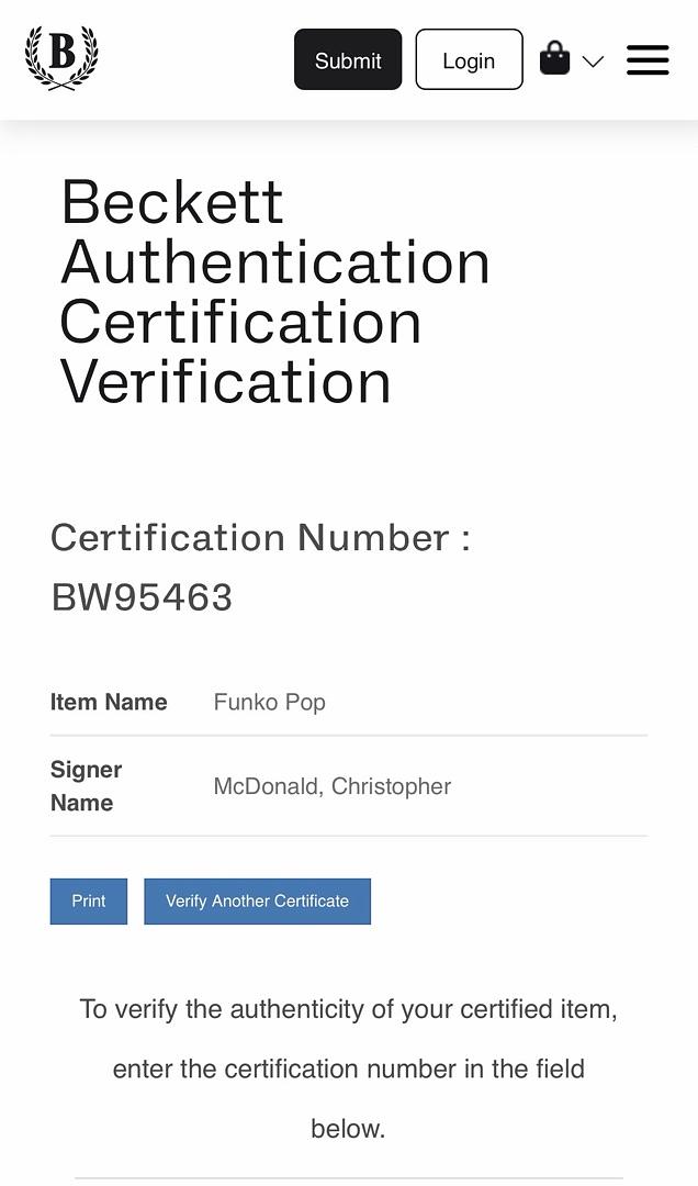 Christopher McDonald signed "Shooter McGavin" signed Funko #2009 (Happy Gilmore) - Beckett COA