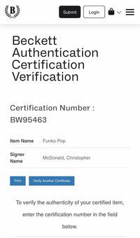 Christopher McDonald signed "Shooter McGavin" signed Funko #2009 (Happy Gilmore) - Beckett COA