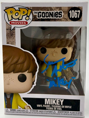 Sean Astin signed "Mikey" Funko #1067 w/character name (The Goonies) - JSA COA
