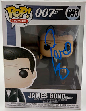 Pierce Brosnan Signed Funko Pop #693 "James Bond" (007) - SALE Beckett COA