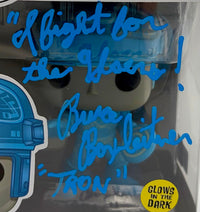 Bruce Boxleitner signed "Tron" Funko #489 w/quote & character name - OC Celebrity Marketing