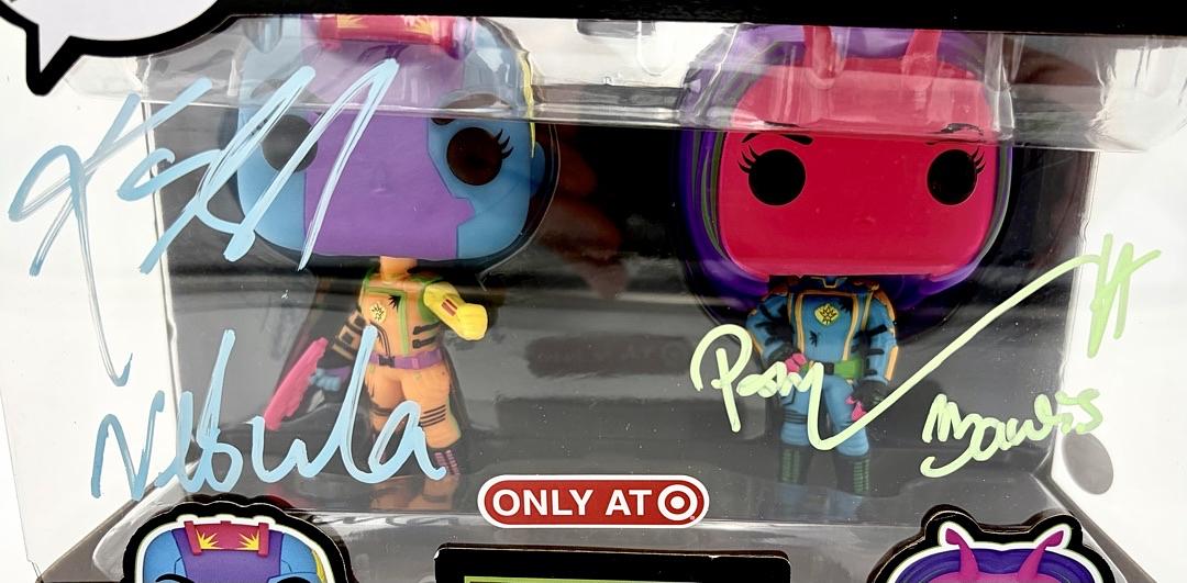 Karen Gillan & Pom Klementieff signed "Nebula & Mantis" signed Funko (GOTG) - JSA COA