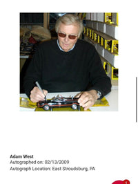 Adam West, Burt Ward and George Barris signed Batmobile #18/100 (Batman) - Celebrity Authentics COA