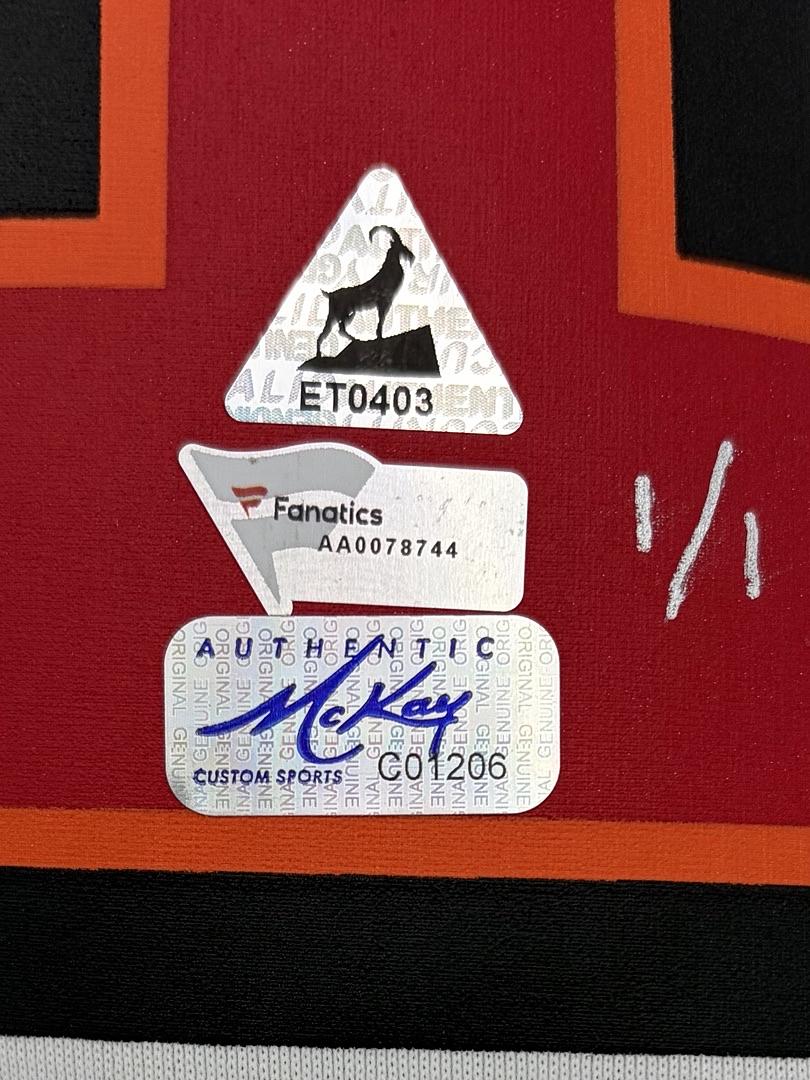 Tom Brady Autographed Custom Hand Painted Tampa Bay Buccaneers Jersey 1/1 Fanatics & GOAT COA