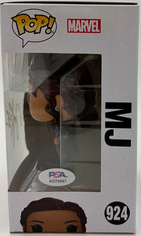 Zendaya signed "MJ" Funko #924 (Spider Man) *RARE* - PSA COA