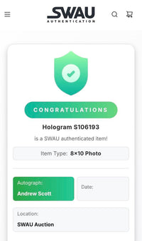 Andrew Scott Signed 8x10 Photo (James Bond) - SWAU COA