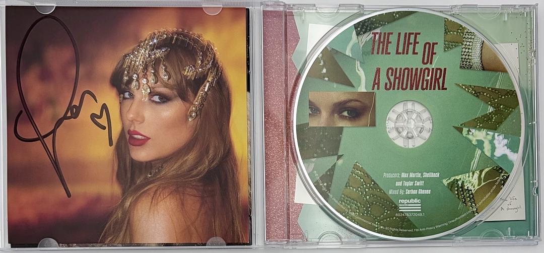 Taylor Swift matted, signed "Life of a Showgirl" CD Insert Photo 1 - Beckett COA