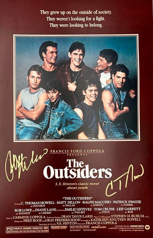 Ralph Macchio C. Thomas Howell signed 11x17 (The Outsiders) - JSA COA