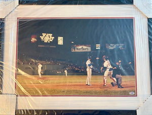Roger Clemens and Rich Gedman 30.5 x 22.5 signed, framed limited edition (757/999) lithograph of 20 Strikeout Game - PSA COA RESEARCH